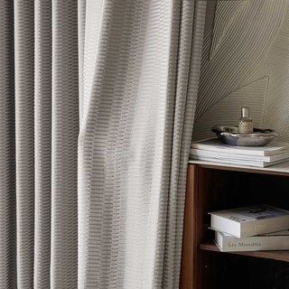 Lusso 3D Jacquard Mocha Braun Sechseck Geometrisch Verdunkelungs-Vorhang