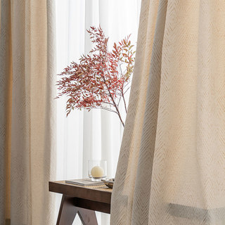 Diamond Life 3D Jacquard Gold Glitzernder Beige Cremefarbener Geometrischer Vorhang 2