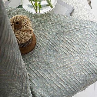 Diamond Life 3D Jacquard Gold Glitzerndes Entenei Blaues Geometrisches Vorhang