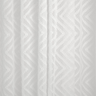 Echo Vertikal gewelltes elfenbeinfarbenes Voile Vorhang 4