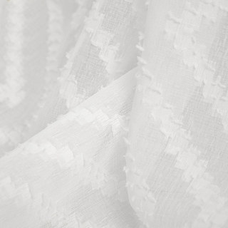 Echo Vertikal gewelltes elfenbeinfarbenes Voile Vorhang 6