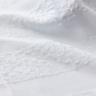 Funkier Weißer Crushed Voile Vorhang Mit Auffälligen Streifen 6