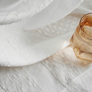 Funkier Weißer Crushed Voile Vorhang Mit Auffälligen Streifen 5