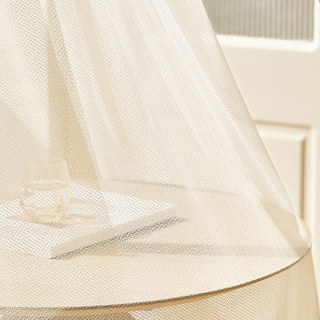 Silberteich Elfenbeinfarbenes Glitzerndes Mesh-Vorhangtuch 4