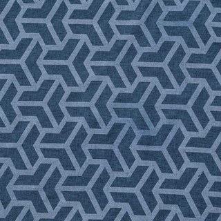 Bishamon Kikko Mid Century Modern Geometrischer Dunstblauer Vorhang 5