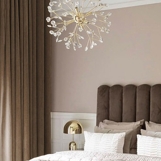 Exquisite matter luxuriöser brauner Chenille-Vorhang