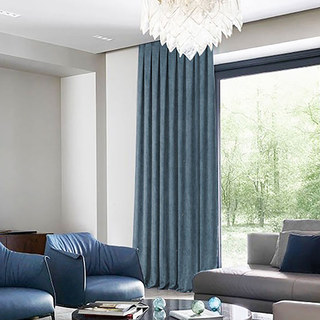 Exquisite matter Luxus Haze Blau Chenille Vorhang 2