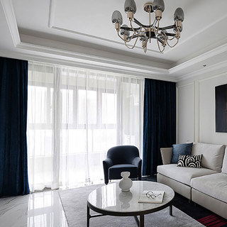 Exquisite matter Luxus Mitternachtsblau Chenille Vorhang 3