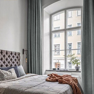 Exquisite matter Luxus Schiefergraue Chenille Vorhänge 2