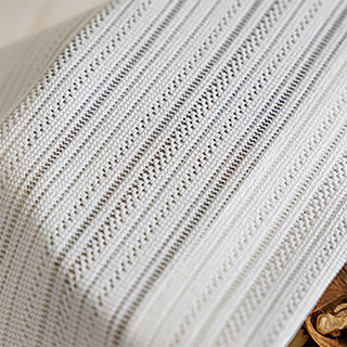 Japanische Elfenbeinfarbene Gestreifte Spiegelgardine