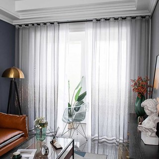 Galaxy Schwarz & Gold Pailletten Schimmernder Ombré Voile Vorhang 5