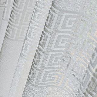 Griechisches Schlüsselmuster Elfenbeinweiß Schwerer Mesh Netzvorhang 6