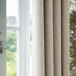 Frühlingsblatt Jacquard gemustertes Creme Blackout Vorhang 4