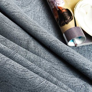 Swirl Geometrischer Chenille Grau Verdunkelungs-Vorhang 4