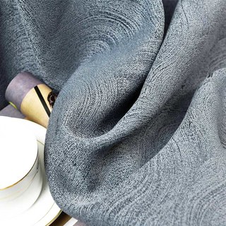 Swirl Geometrischer Chenille Grau Verdunkelungs-Vorhang 5
