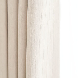 Euphoria Cream Off White Crinkle Crushed Chenille Blackout Vorhang