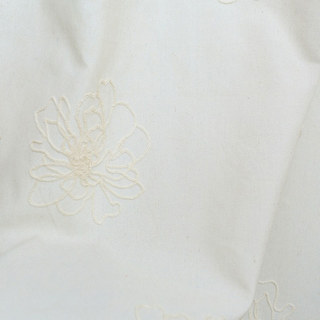 Blumen der vier Jahreszeiten bestickte elfenbeinfarbene Vorhänge