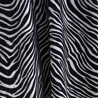 Zebra Schwarz-Weiß Jacquard Chenille Vorhang 4
