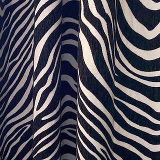 Zebra Schwarz-Weiß Jacquard Chenille Vorhang 3