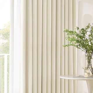 Herbsttage Chenille Blattmuster Elfenbeinweiß Verdunklungsvorhang 4