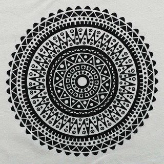 Mandala Schwarz und Weiß Geometrische Boho Vorhänge