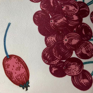 Berry Bliss Rot und Creme Samt Blumenvorhänge 7