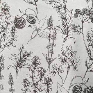 Berry Meadow Mocha Braun Blumig Chenille Vorhänge