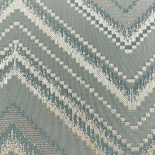 Chic Chevron Art Deco Eierschalenblau Glitzer Vorhänge 5