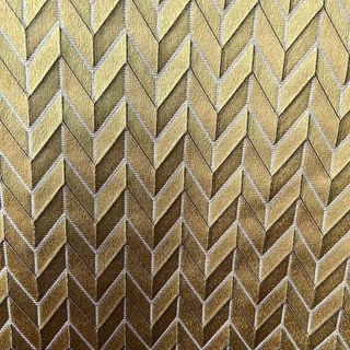 Elegante Art-Deco-Chevron-Gold-Vorhänge