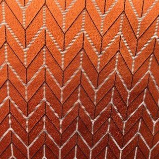 Elegante Art-Deco-Chevron-Orange-Vorhang
