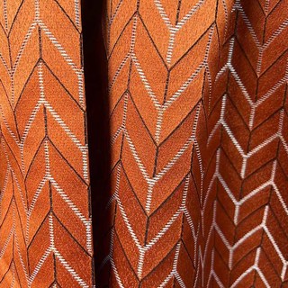 Elegante Art-Deco-Chevron-Orange-Vorhang 5