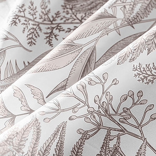 Fern Forest Leaf Patterned Taupe Grey Voile Curtain
Fern Forest Blattmuster Taupe Grau Voile Vorhang 6