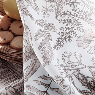 Fern Forest Leaf Patterned Taupe Grey Voile Curtain
Fern Forest Blattmuster Taupe Grau Voile Vorhang 5