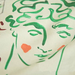 Head Over Roses Graffiti Rot Grün Blumen Samtvorhänge 6