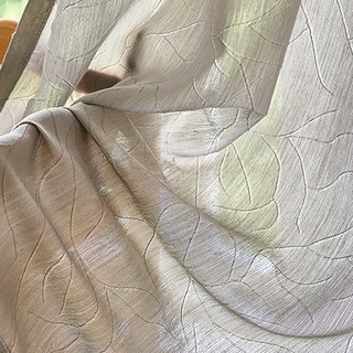 Nature's Melodies Branches & Leaves Grauer Voile-Vorhang 3