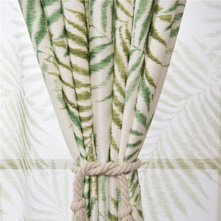 Palm Tree Leaves Green Sheer Voile Curtain
Palmenblatt Grün Transparenter Voile Vorhang 3