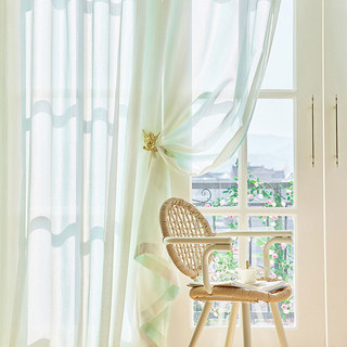 Paris Cascade schimmerndes Grün Flieder Gold Ombre Voile Vorhang 2