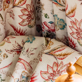 Betörende Rotkehlchen Mehrfarbiges Blumenmuster Verdunklungsvorhänge 4