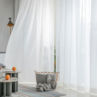 Sanfter Wind Brillanter Weißer Chiffon Voile Vorhang