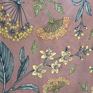 Wildflower Whispers Braun Samt Blumenvorhänge 6