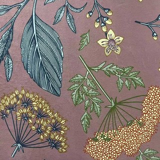 Wildflower Whispers Braun Samt Blumenvorhänge 5