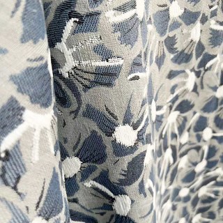 Blaue Blüten Chenille doppelseitige florale Verdunklungsvorhänge 5