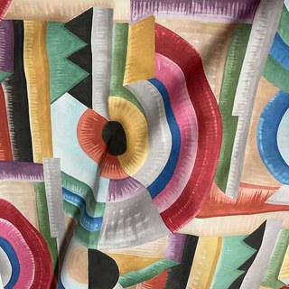 Mod Geo Fusion Mehrfarbiges Geometrisches Chenille-Vorhang 7