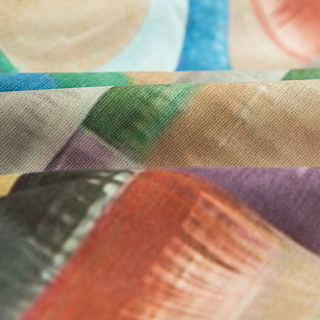 Mod Geo Fusion Mehrfarbiges Geometrisches Chenille-Vorhang 8