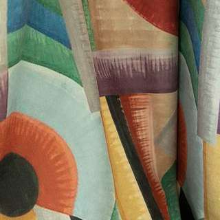 Mod Geo Fusion Mehrfarbiges Geometrisches Chenille-Vorhang 5