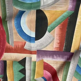 Mod Geo Fusion Mehrfarbiges Geometrisches Chenille-Vorhang 6