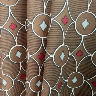 Quatrefoil Delight Geometrische braune Samtvorhänge 5