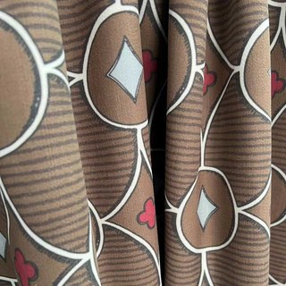 Quatrefoil Delight Geometrische braune Samtvorhänge 3