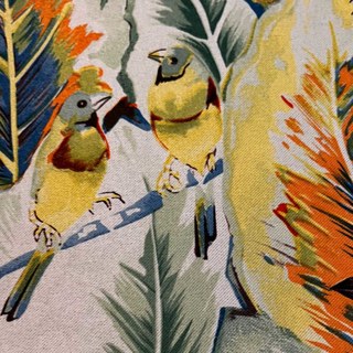 Vibrant Vista Tropische Blätter und Vögel Mehrfarbige Gardine 8