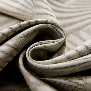 Orientalische Fächer Luxus Art-Déco Jacquard gemustert Creme Vorhang